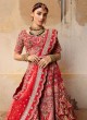 Designer Red Bridal Lehenga Choli In Raw Silk